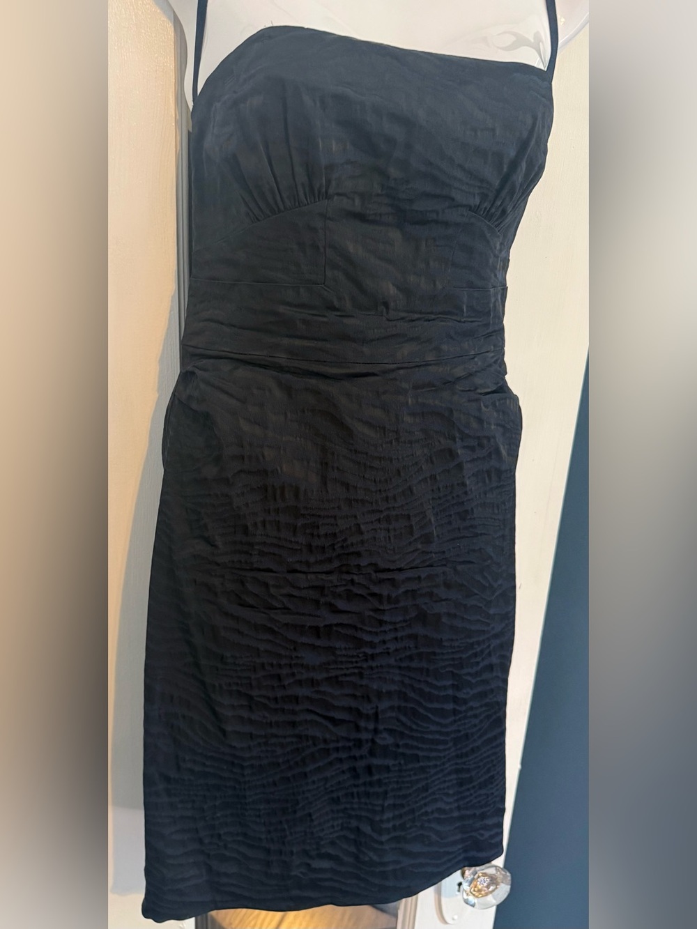 Diane von Furstenberg DVF Strapless Silk Blend Tonal Leopard Dress Sz 4